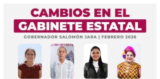 Tras sacudida interna, Jara coloca nuevos perfiles en su gabinete; relevó en Seguridad, Educación y Mujeres en Oaxaca