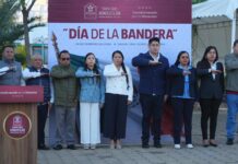 Conmemoran el Día de la Bandera en Santa Cruz Xoxocotlán con acto solemne encabezado por Nancy Benítez