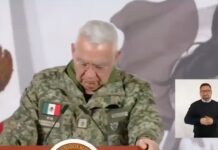 Se quiebra el titular de la Sedena al dar pésame por militares caídos tras operativo contra “El Mencho”