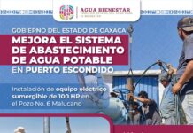 Gobierno del Estado mejora el sistema de abastecimiento de agua potable en Puerto Escondido