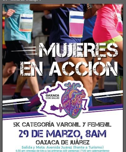 INVITA SSO A LA FERIA Y CARRERA 5K “MUJER EN ACCIÓN POR UN OAXACA CON SALUD”