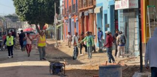 Se mantienen los trabajos sobre la Calle de 20 de Noviembre