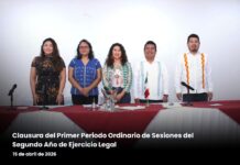 Congreso del Estado clausura el Primer Periodo Ordinario de Sesiones del Segundo Año Legislativo
