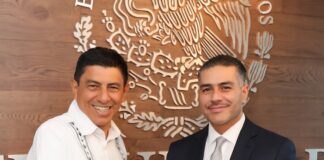 Harfuch y Salomón Jara evalúan y dan seguimiento a trabajos de seguridad en Oaxaca