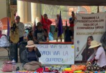 Integrantes del CIPO se suman al plantón de la Sección 22 y exigen justicia por Roxana López Martínez
