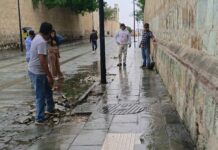 Denuncian demolición de la banqueta histórica en el Andador Turístico de Oaxaca