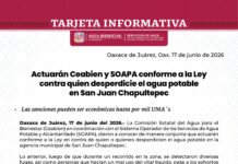 Actuarán Ceabien y SOAPA conforme a la Ley contra quien desperdicie el agua potable en San Juan Chapultepec