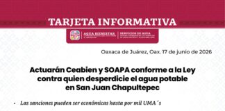 Actuarán Ceabien y SOAPA conforme a la Ley contra quien desperdicie el agua potable en San Juan Chapultepec