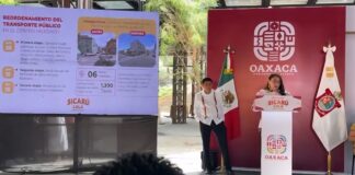 Limita Oaxaca: 1300 taxis dejaron de entrar al centro, reordenamiento histórico va por transporte federal