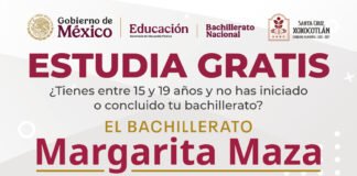 Estudia gratis en Xoxocotlán; continúan inscripciones al Bachillerato Nacional Margarita Maza