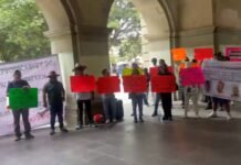 Catedráticos de la UTVCO mantienen presencia en el Palacio de Gobierno
