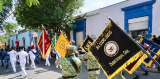 Encabeza Salomón Jara Desfile Cívico-Militar por el 216 Aniversario del inicio de la Independencia de México