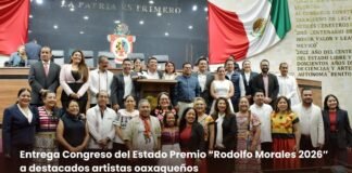 Entrega Congreso del Estado premio “Rodolfo Morales 2026” a destacados artistas oaxaqueños