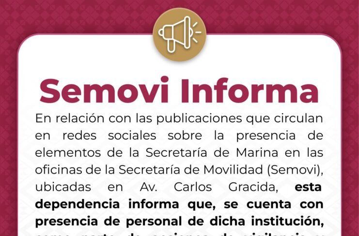 DESMIENTE SEMOVI DETENCIONES Y CATEOS; LA DEPENDENCIA OPERA CON NORMALIDAD