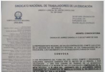 CONVOCA SECCIÓN 22 A MITIN POR LOS 20 AÑOS DEL ASESINATO DE ALEJANDRO GARCÍA HERNÁNDEZ EN OAXACA