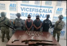 ASEGURAN ARSENAL Y DETIENEN A TRES PRESUNTOS INTEGRANTES DEL “GRUPO OPERATIVO 666” TRAS ENFRENTAMIENTO EN LA COSTA DE OAXACA