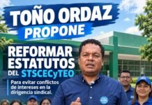 Toño Ordaz propone reformar estatutos del STSCECyTEO para evitar conflictos de interés en la dirigencia sindical