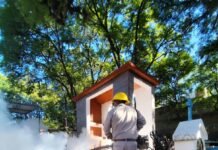 Refuerzan acciones de prevención con nebulización en panteones de Oaxaca de Juárez