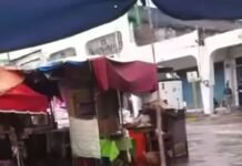 En el agua, así vendieron comerciantes en Tehuantepec