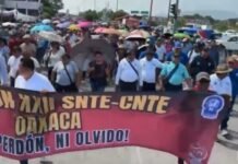 Sección 22 marcha para exigir justicia por Levy Peralta asesinado en San Blas